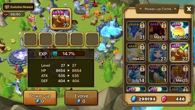 Bảng chỉ số trong Summoners War