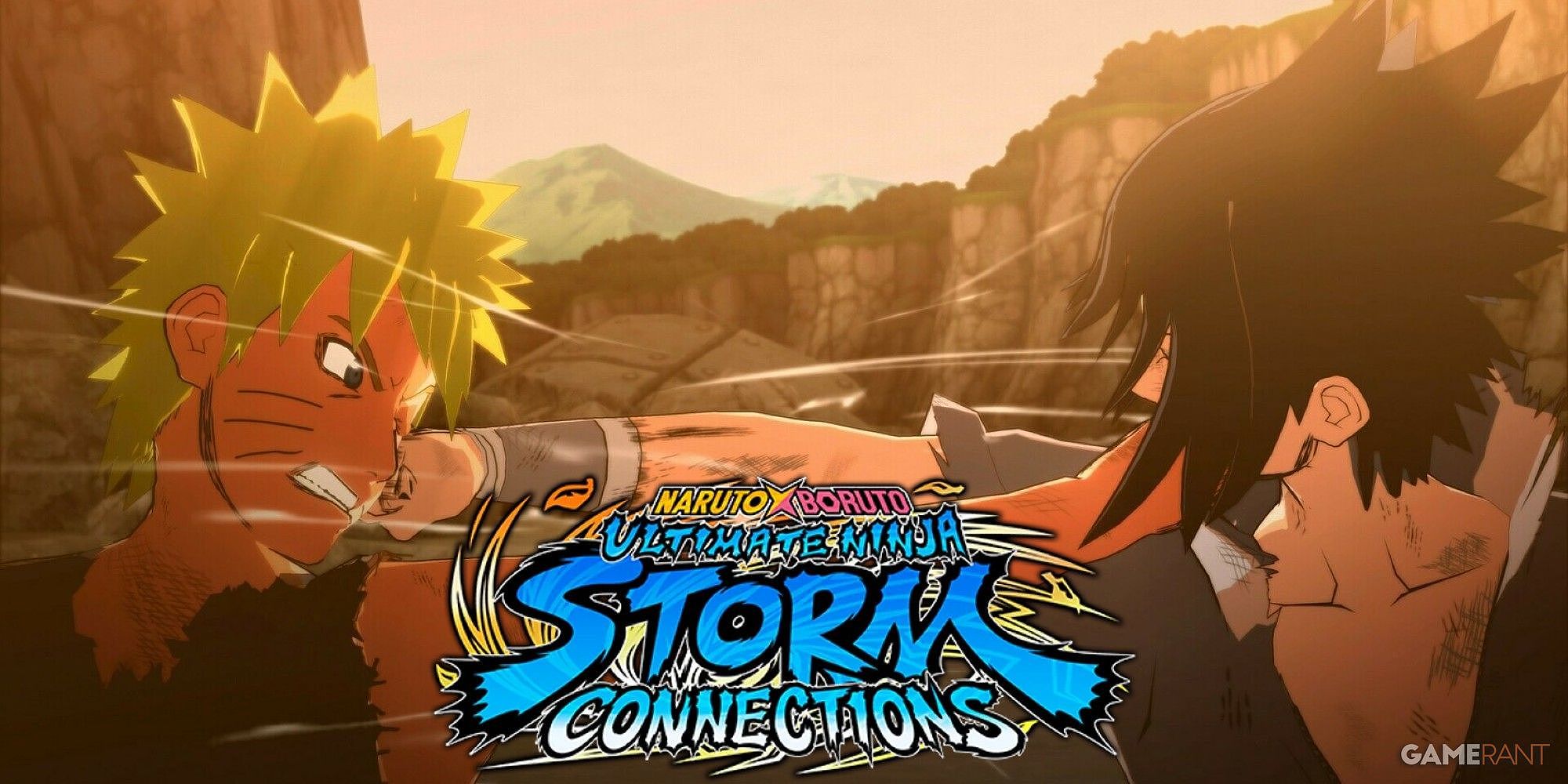 Naruto VS Sasuke với logo Storm Connections phía trước.