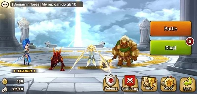 Trong Summoners War, có hai chế độ chiến đấu PvP và PvE